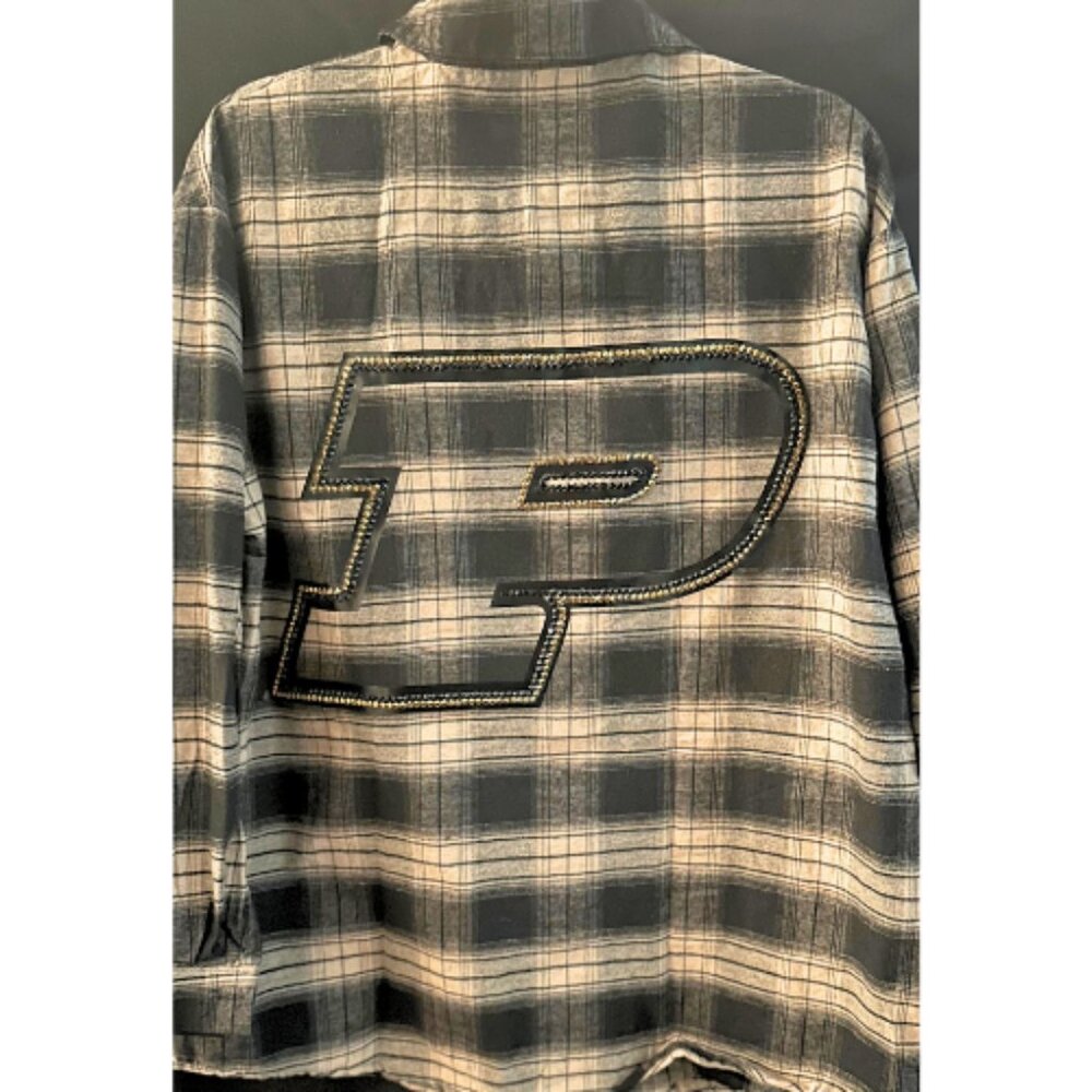 Purdue Boilermakers Rhinestone Flannel